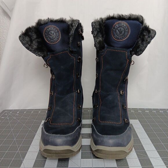 Women's Santana Canada Micah Tall Winter Boots Size 11 Weatherproof Zipper Laced - Picture 2 of 16
